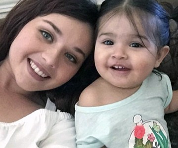 SJVC Visalia Vocational Nursing program student Amanda with daughter