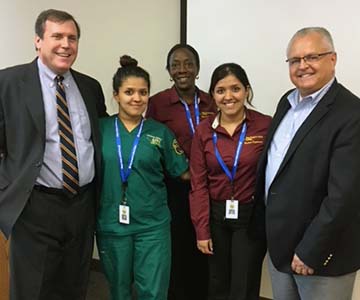 Senator Wilk and State Assemblyman Lackey visit with SJVC Antelope Valley students