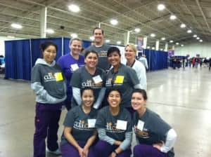 Entire Campus and Dental Hygiene program volunteer for dental health event